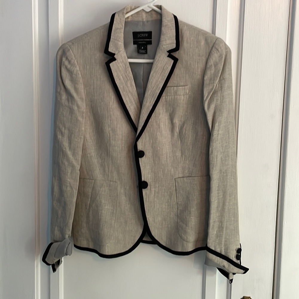J crew Schoolboy Cotton Linen Blazer 4
